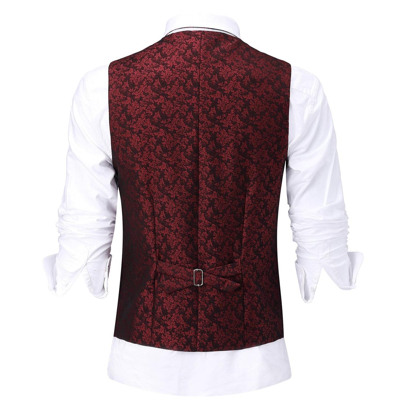 ceehuteey Mens Suit 3 Pieces Formal Business Shawl Lapel Plaid Tuxedos Jacket for Wedding Groom(Blazer+Vest+Pants)