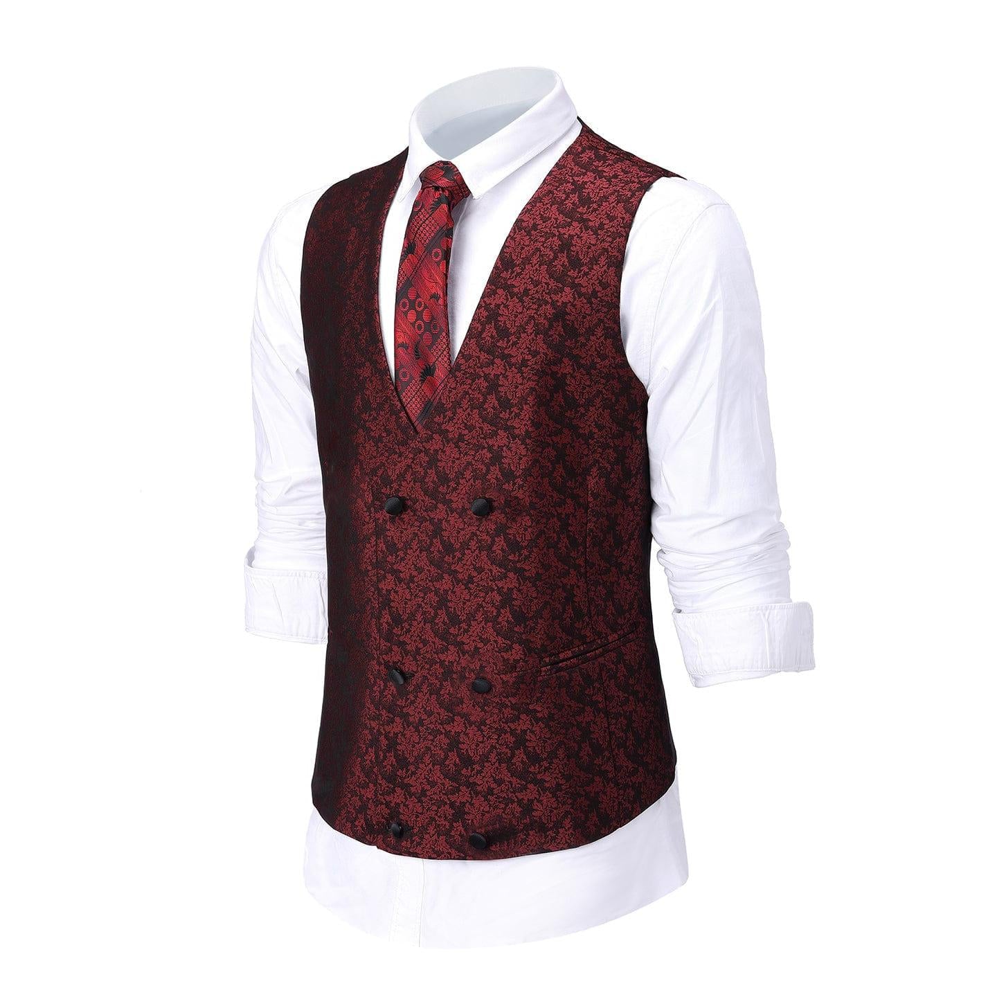 ceehuteey Mens Suit 3 Pieces Formal Business Shawl Lapel Plaid Tuxedos Jacket for Wedding Groom(Blazer+Vest+Pants)