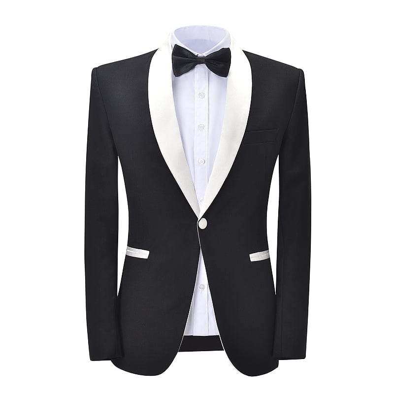 ceehuteey Mens Suit Double Breasts Shawl Lapel 2 Pieces Tuxedos (Blazer+Pants)