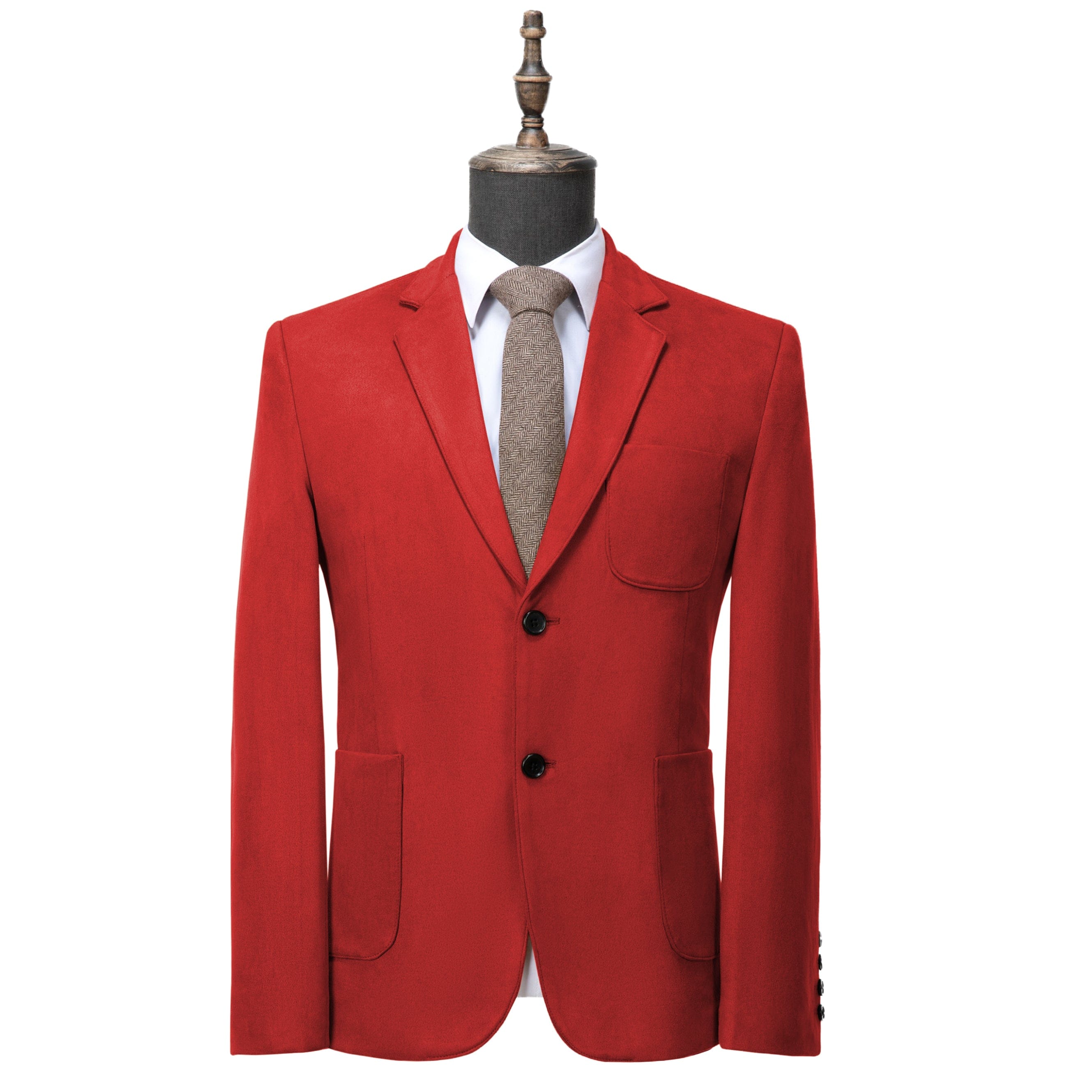 ceehuteey Suede Men's Fashion Notch Lapel Blazer Denim Jacket