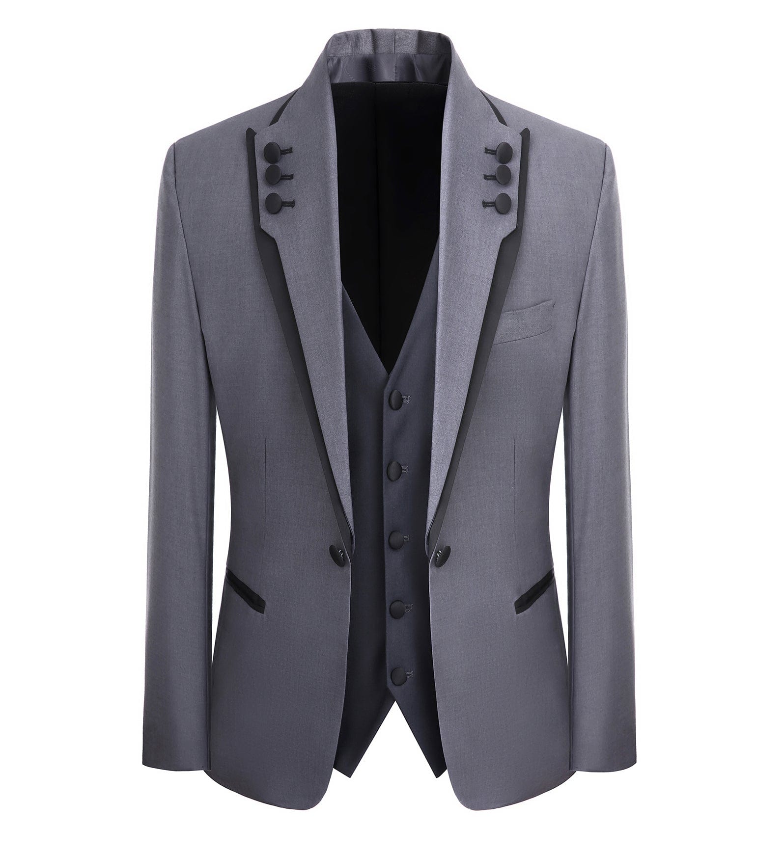 ceehuteey Western Mens 3 Piece Suit Blazer Vest Pant for for wedding party
