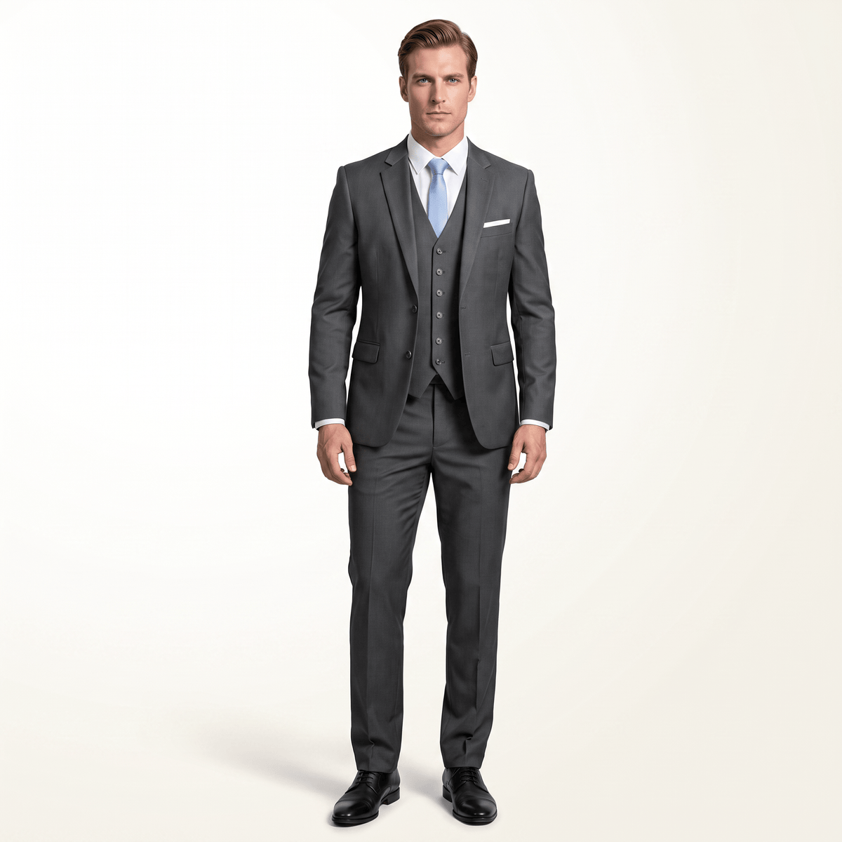Ceehuteey Men's Suit 3 Piece Casual Jacket For Wedding (Blazer+Vest+Pants)
