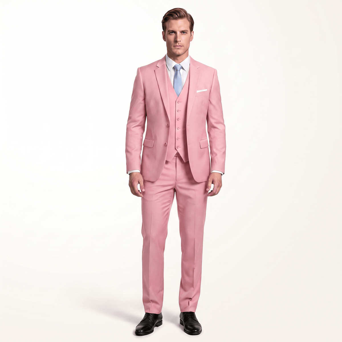 Ceehuteey Men's Suit 3 Piece Casual Jacket For Wedding (Blazer+Vest+Pants)