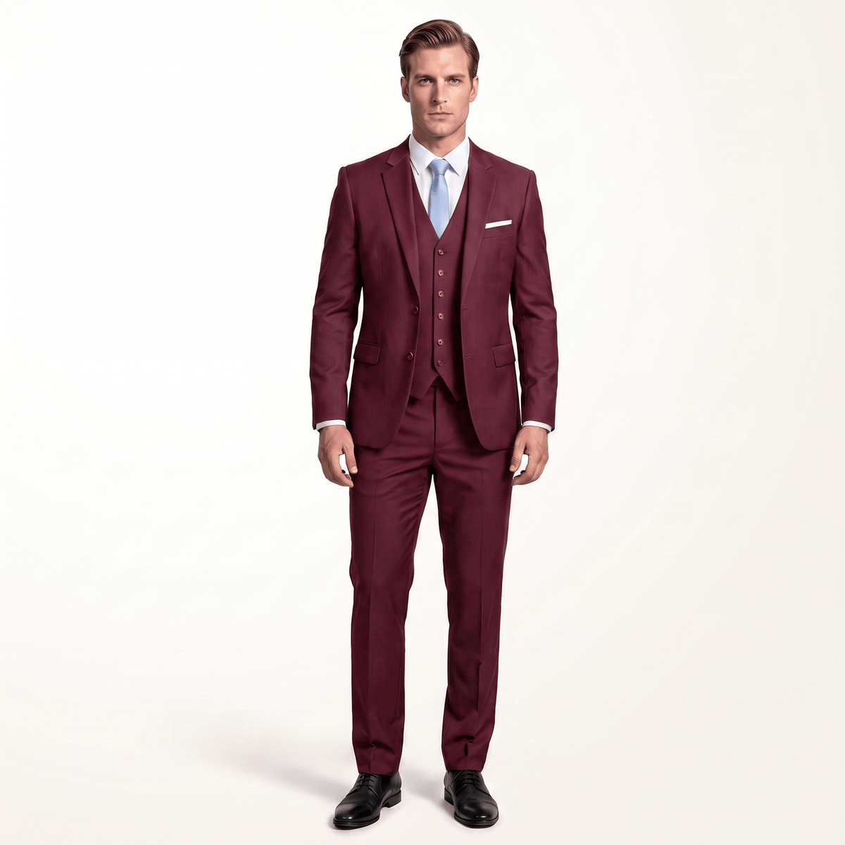 Ceehuteey Men's Suit 3 Piece Casual Jacket For Wedding (Blazer+Vest+Pants)
