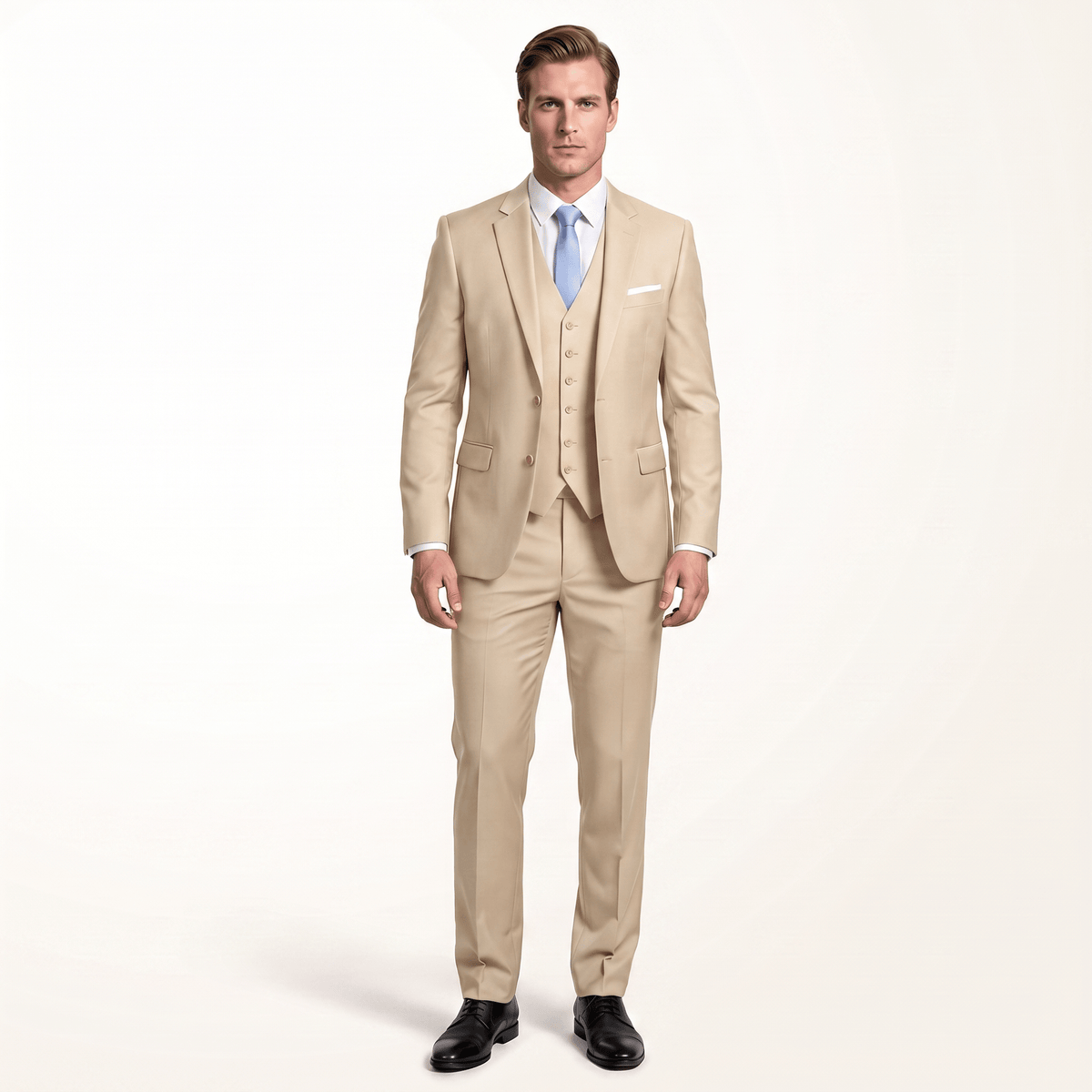 Ceehuteey Men's Suit 3 Piece Casual Jacket For Wedding (Blazer+Vest+Pants)