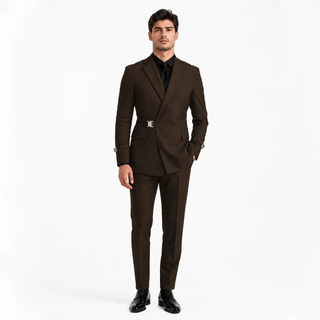 Ceehuteey Men's Suits 2 Pieces Notch Lapel Tuxedo For Wedding (Blazer + Pants)
