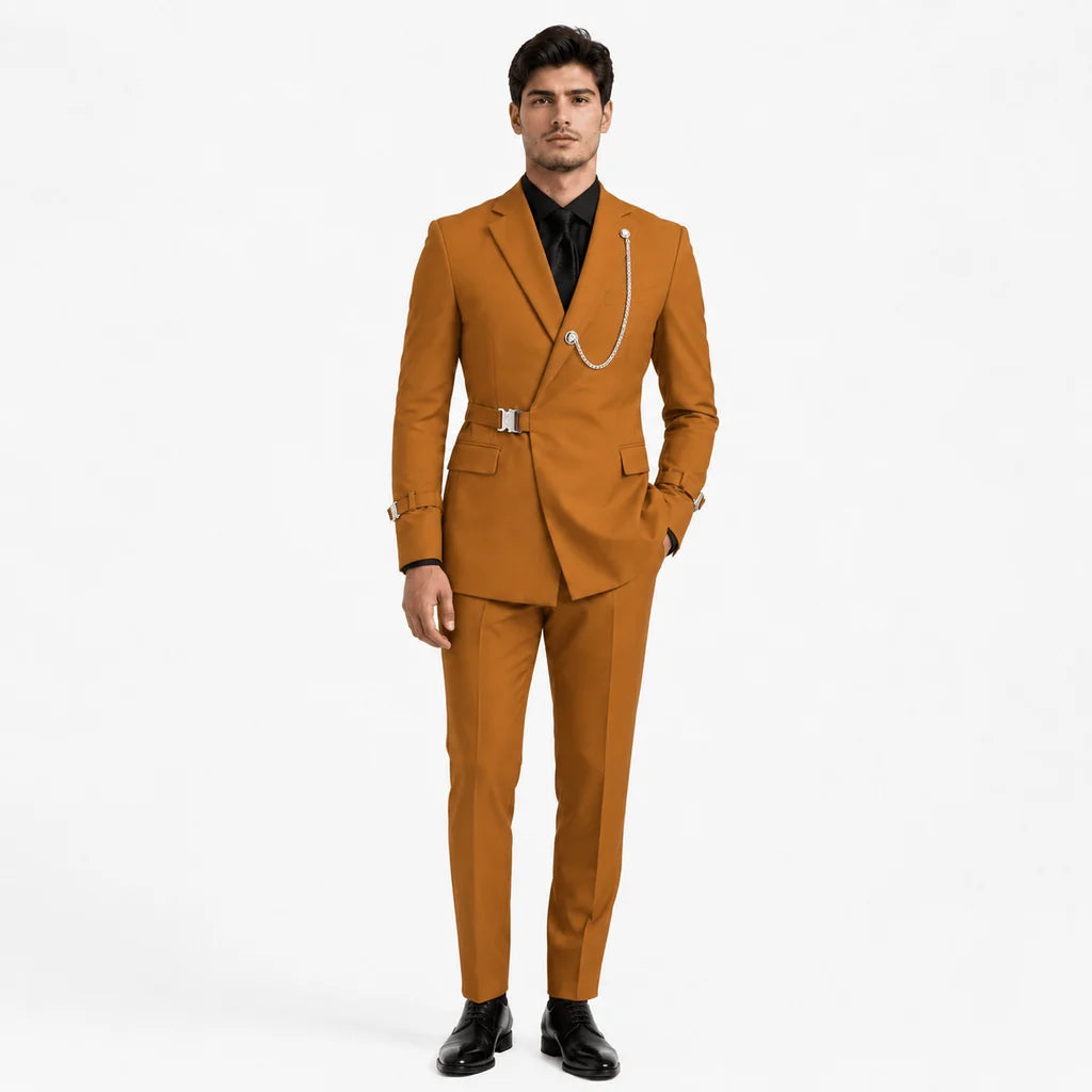 Ceehuteey Men's Suits 2 Pieces Notch Lapel Tuxedo For Wedding (Blazer + Pants)