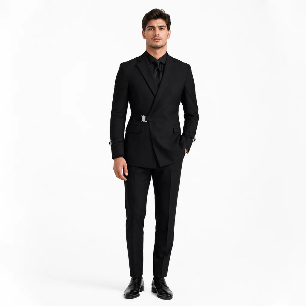 Ceehuteey Men's Suits 2 Pieces Notch Lapel Tuxedo For Wedding (Blazer + Pants)